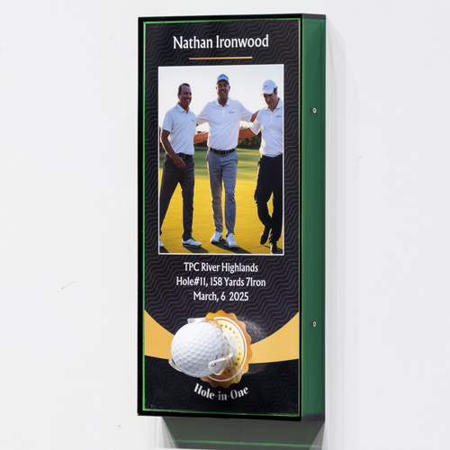Hole in one Golf Ball Display Case Frame( 6.3x12.2Inches)