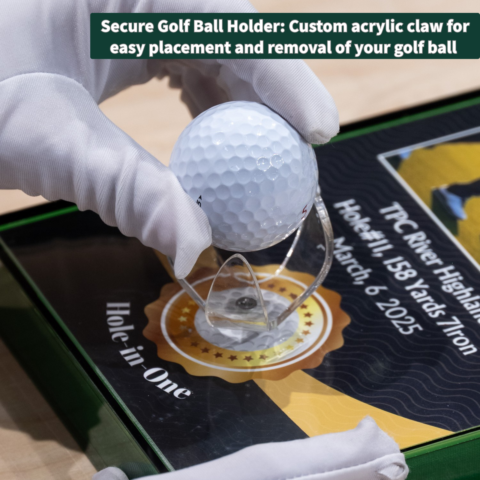 Hole in one Golf Ball Display Case Frame( 6.3x12.2Inches)