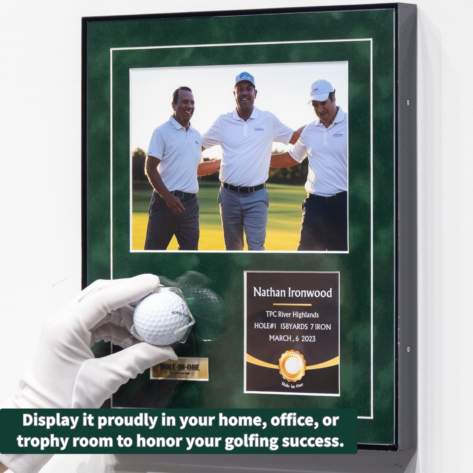 Hole in one Golf Ball Display Frame(13x11inches)