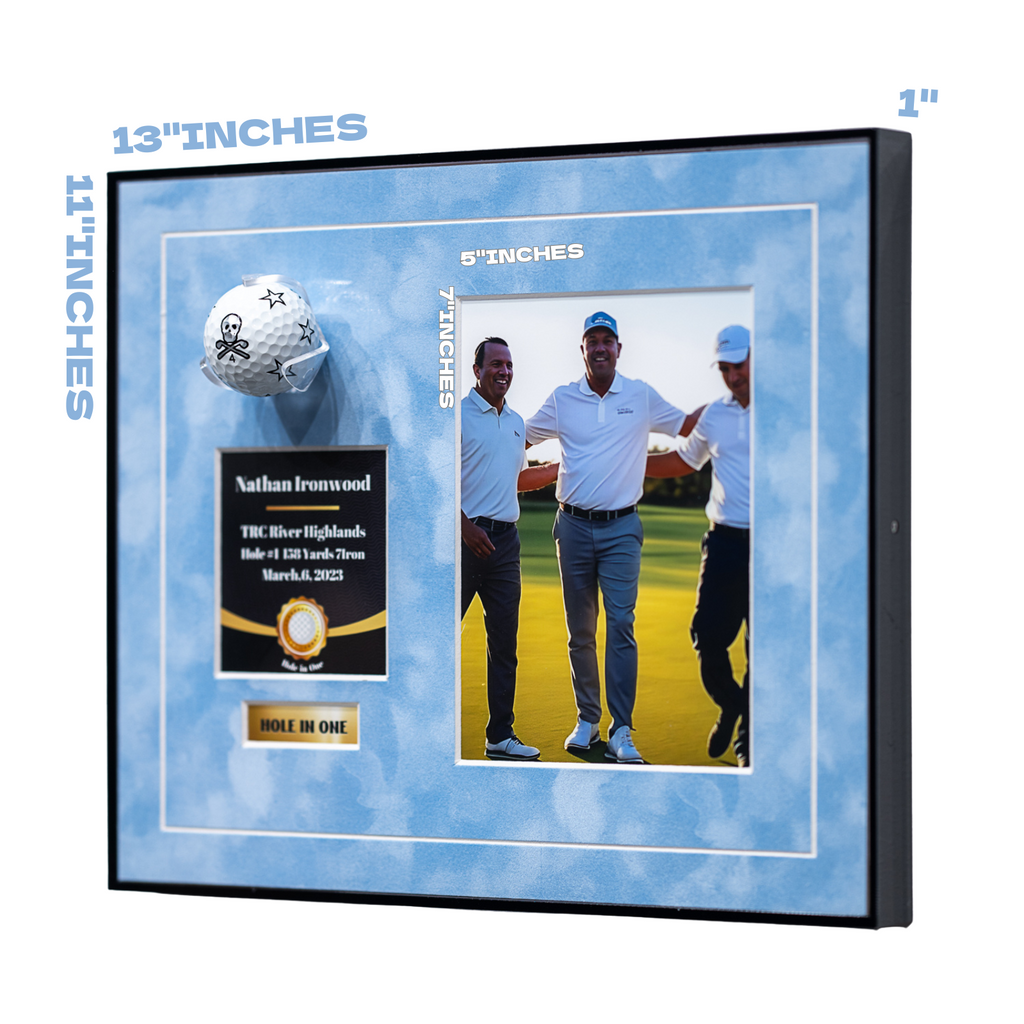 Light Blue personalized hole-in-one golf ball display product image 2