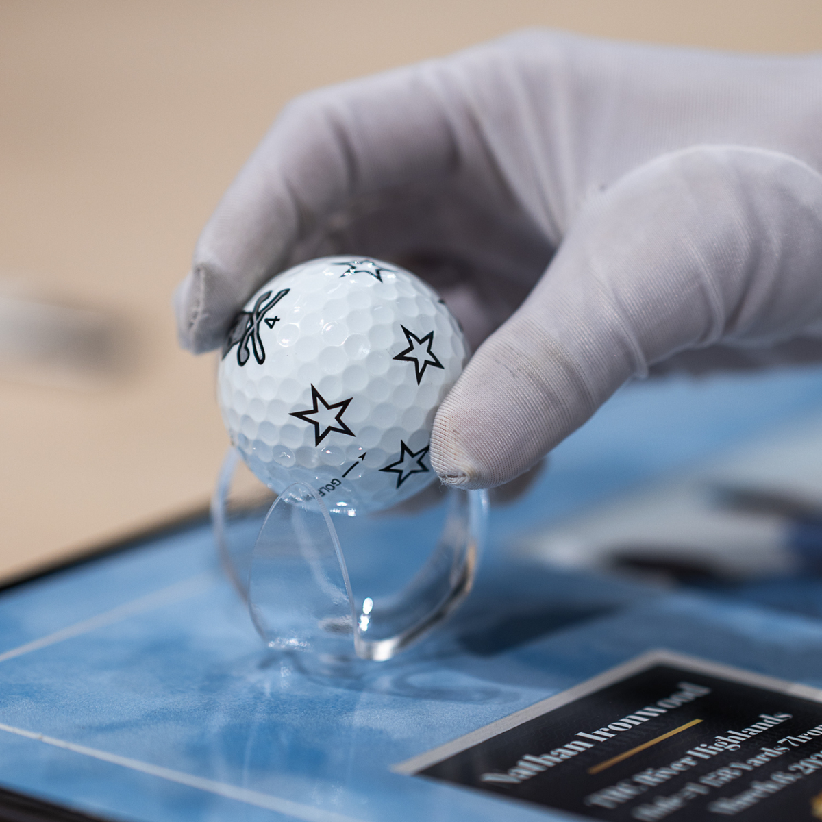 Light Blue personalized hole-in-one golf ball display product image 4
