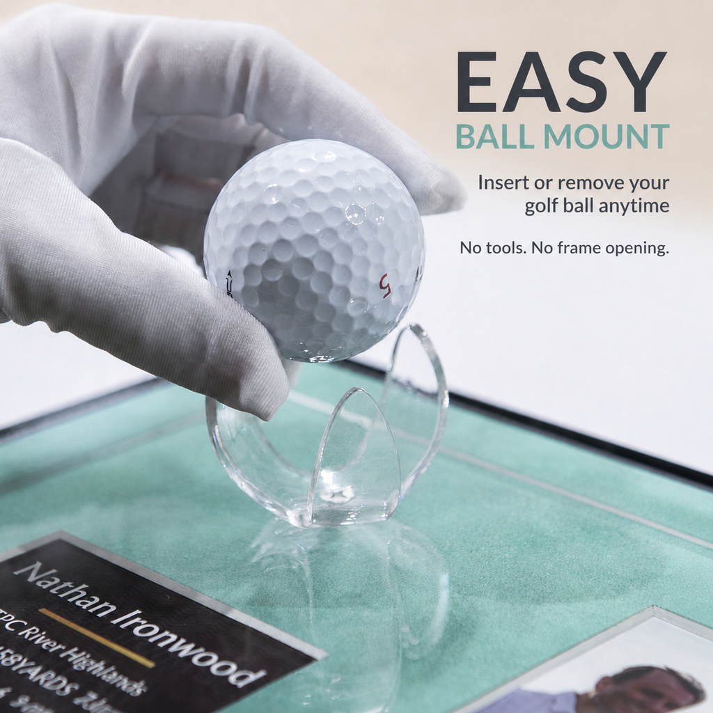 Mint Green personalized hole-in-one golf ball display product image 3